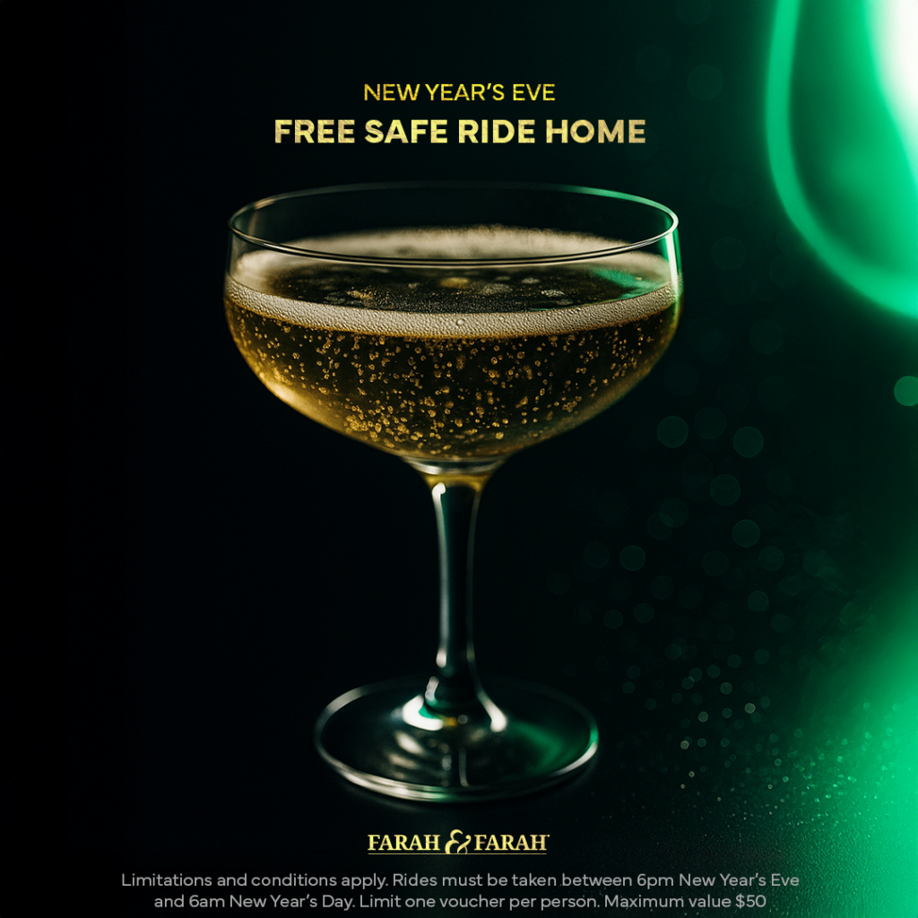 Farah & Farah NYE Free Safe Ride Home Program